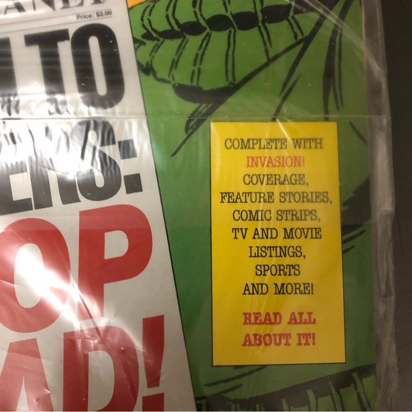 DAILY PLANET EARTH TO INVADERS: DROP DEAD NEWSPAPER DC COMICS FACTORY SEAL 1988 - Picture 6 of 11